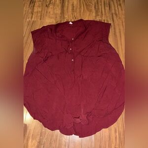Old Navy Women's Sleeveless Henley Tank Top - Burgundy